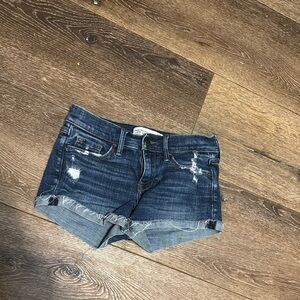 Abercrombie & Fitch Dark Blue Jean Shorts